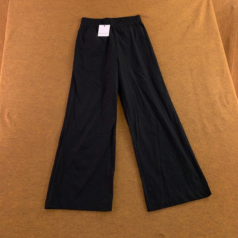 Recreation Womens Small Black Wide Leg Elastic Waist Pants NWT